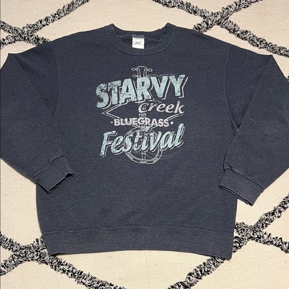 Jerzees Tops - Jerzees Size M NuBlend Crewneck Starvy Creek Bluegrass Festival Sweatshirt